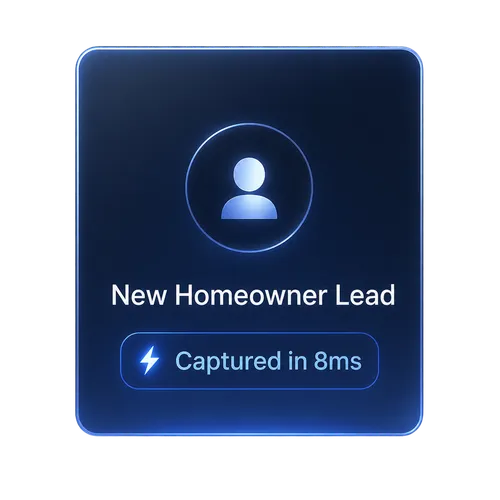 New Homeowner Lead - Captured in 8ms
